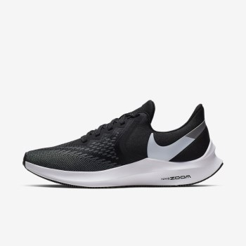 Nike Air Zoom Winflo 6 - Női Futócipő - Fekete/Sötét Szürke/Metal Platina/Fehér